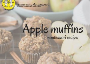 Montessori apple muffins recipe