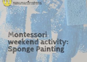 Montessori sponge painting activity